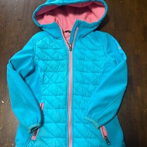 Blue and Pink Hooded Jacket size XS (5/6)